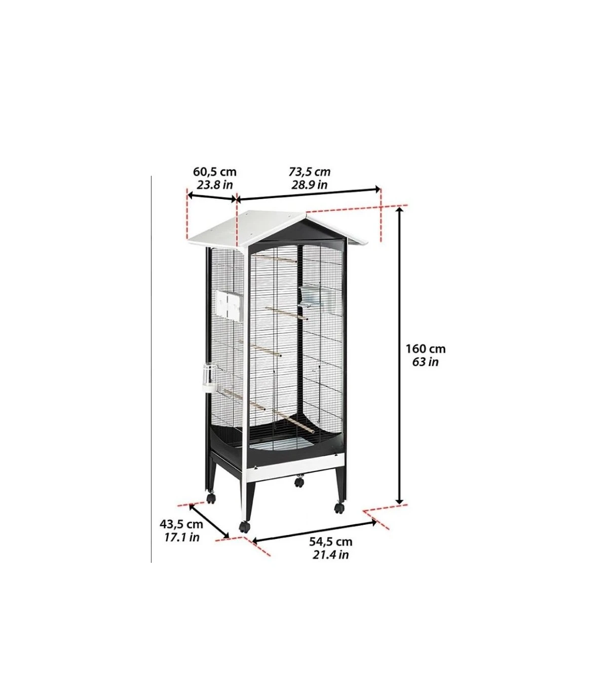 Ferplast Brio Mini Nera Voliera - immagine 2