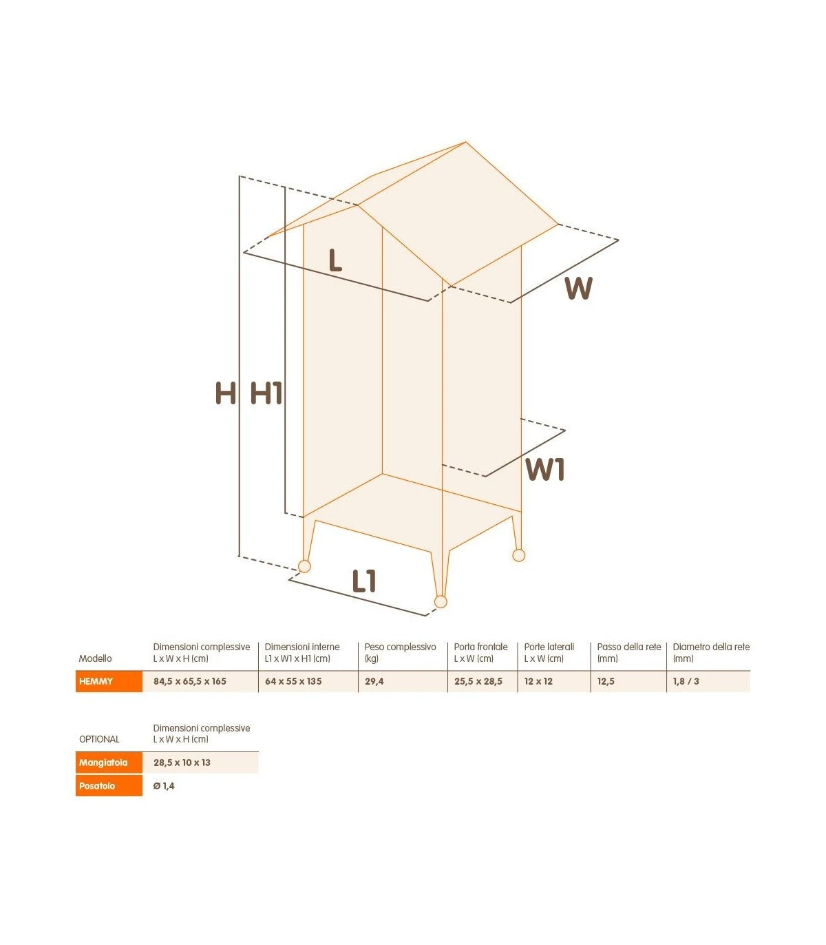 Ferplast Hemmy Voliera In Legno - immagine 2