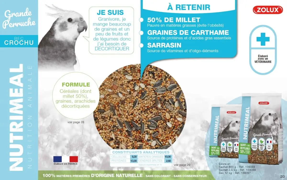 Zolux Nutrimeal Alimentazione Per Grande Parrocchetto - immagine 4