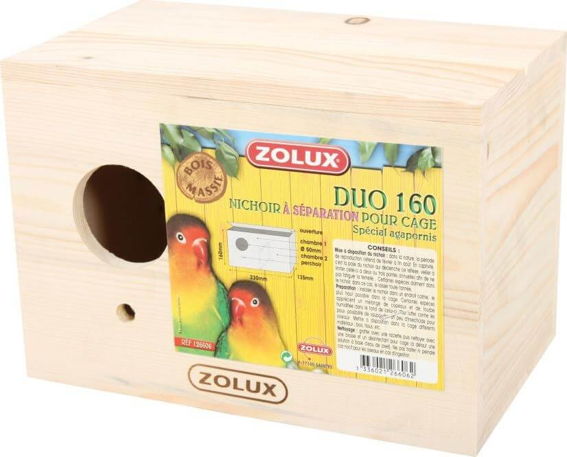 Zolux Nido Duo 160 Con Separatore Speciale Inseparabili