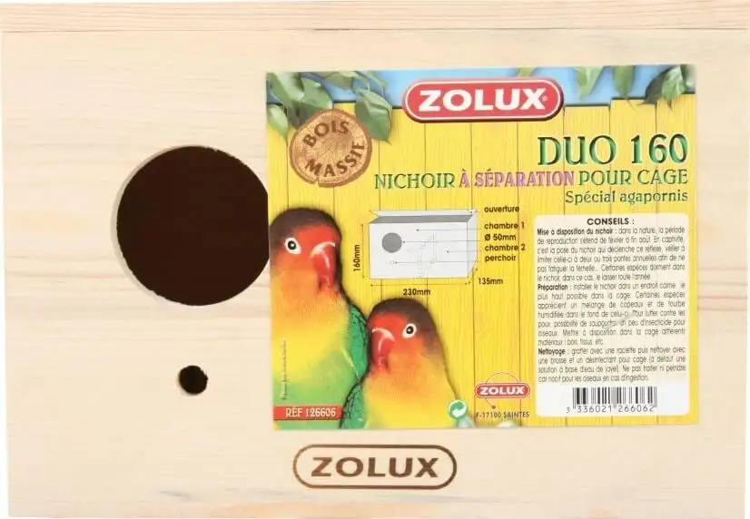 Zolux Nido Duo 160 Con Separatore Speciale Inseparabili - immagine 2