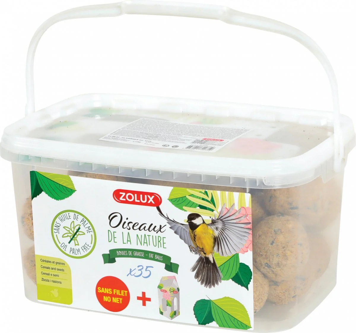 Zolux Secchio Di 35 Palle Di Grasso 90g