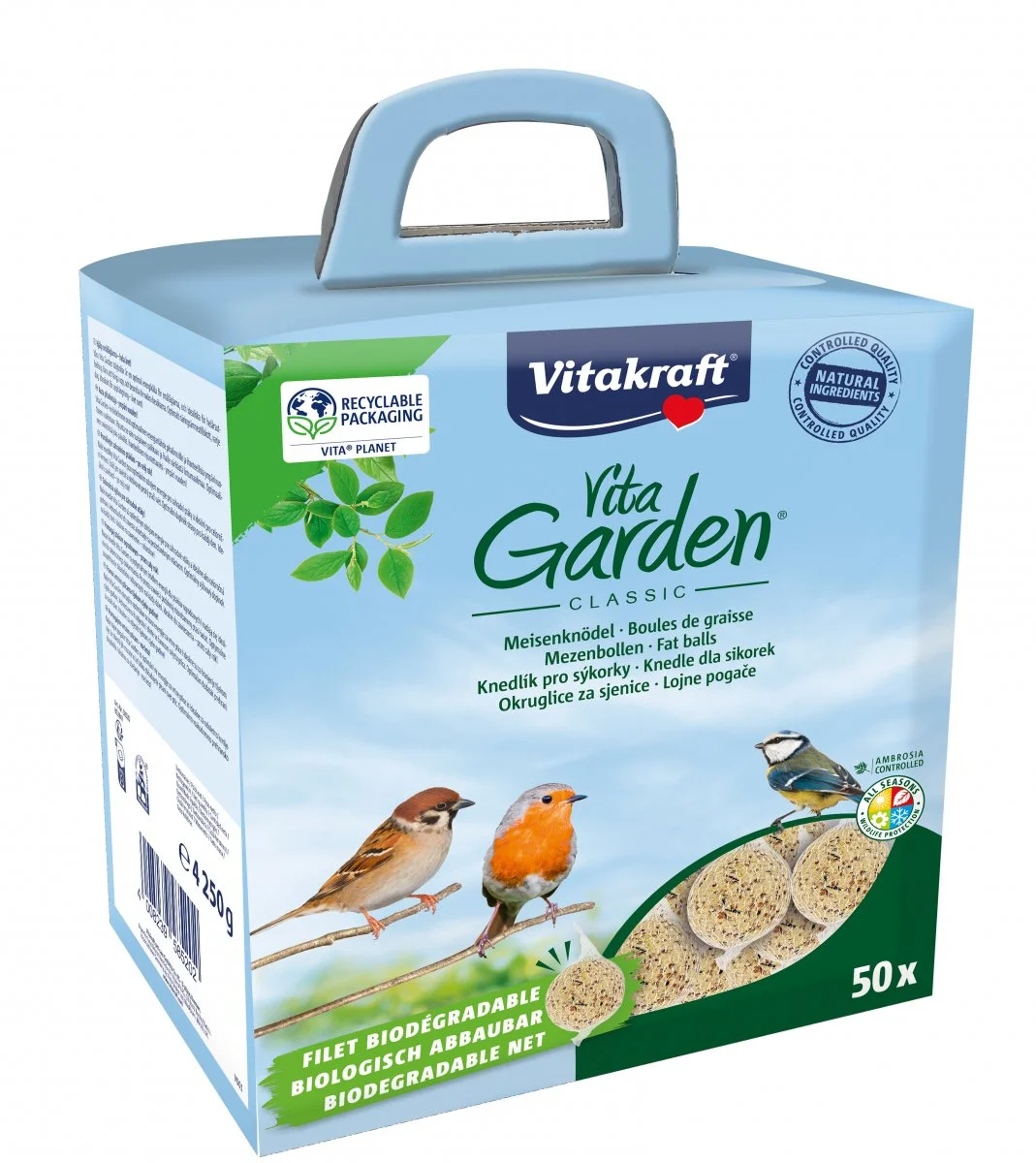 Vitakraft Eco Box Palline Di Grasso Per Uccelli Da Giardino Con Rete Biodegradabile - immagine 3